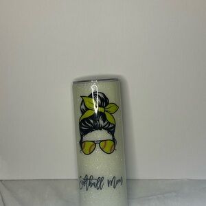 Softball Mom Glitter Tumbler